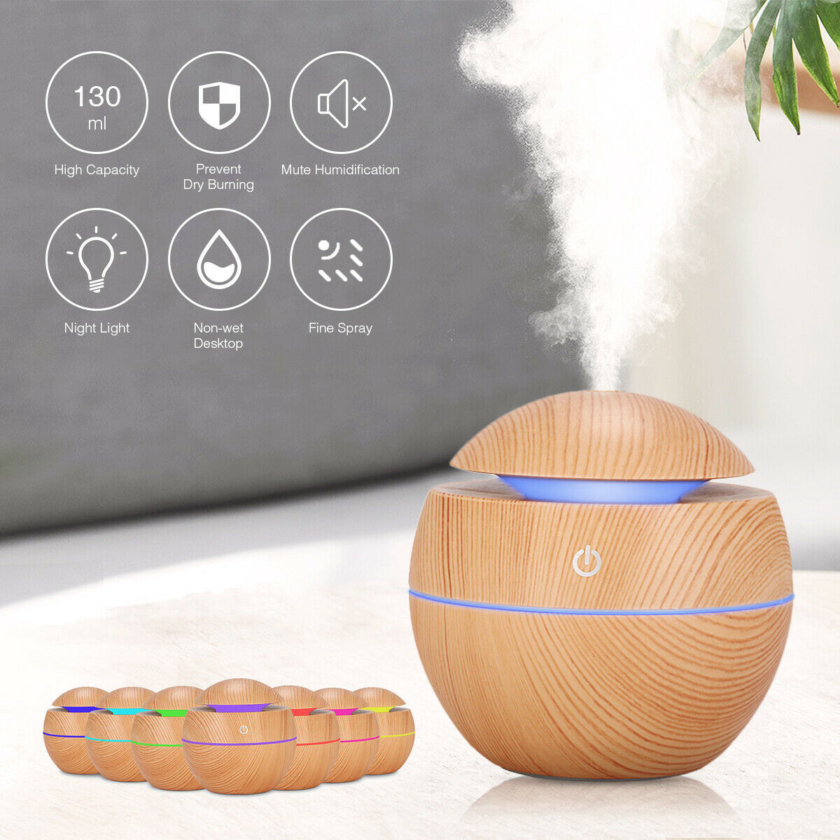 USB Aroma Humidifier Essential Oil Diffuser