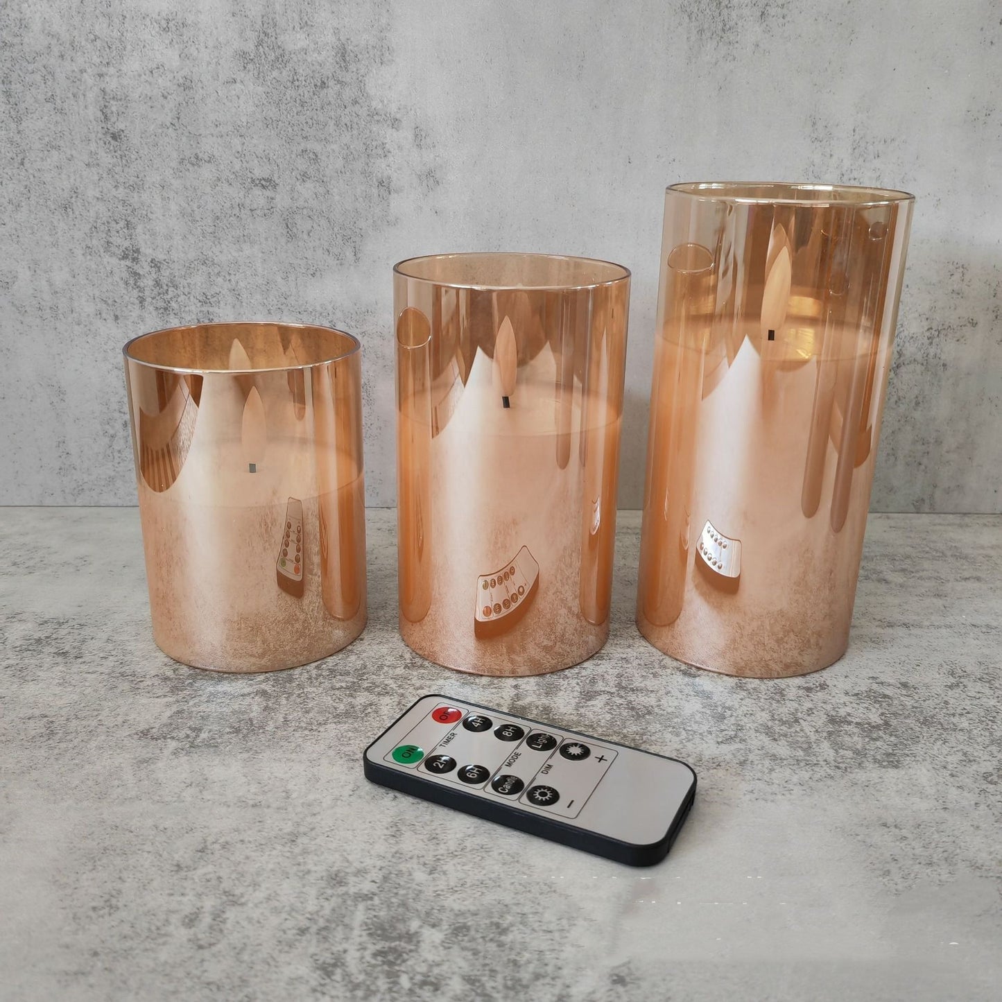 Glass LED Candle Lights Rechargeable