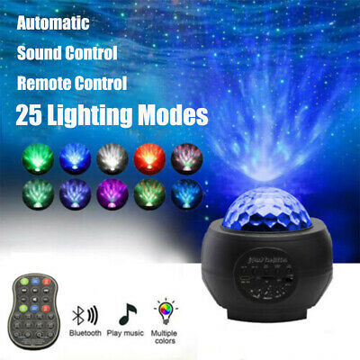 LED Star Ocean Wave Projector Night Light Galaxy With Music Bluetooth Speaker