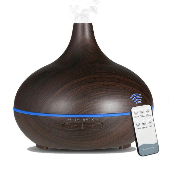 Full Wood Grain Remote Control Aromatherapy Lamp