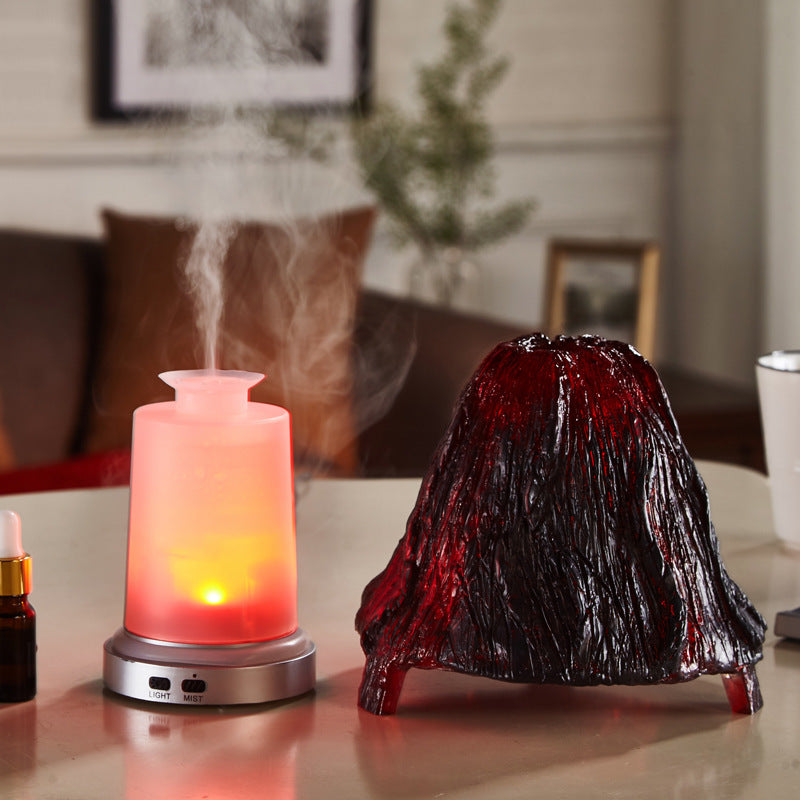 Ultrasonic Air Aroma Diffuser Volcano Humidifier Colorful Night Light Mist Maker