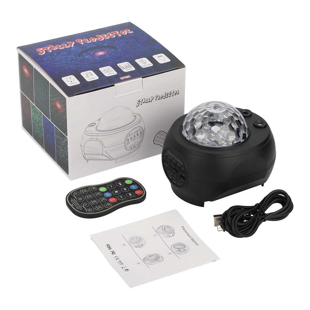 LED Star Ocean Wave Projector Night Light Galaxy With Music Bluetooth Speaker