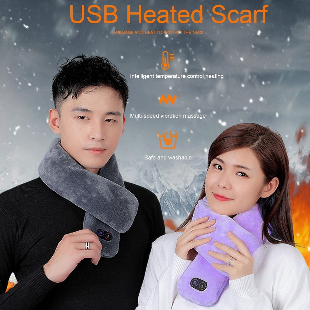 USB Heated Scarf with Massage Neck & Shoulder