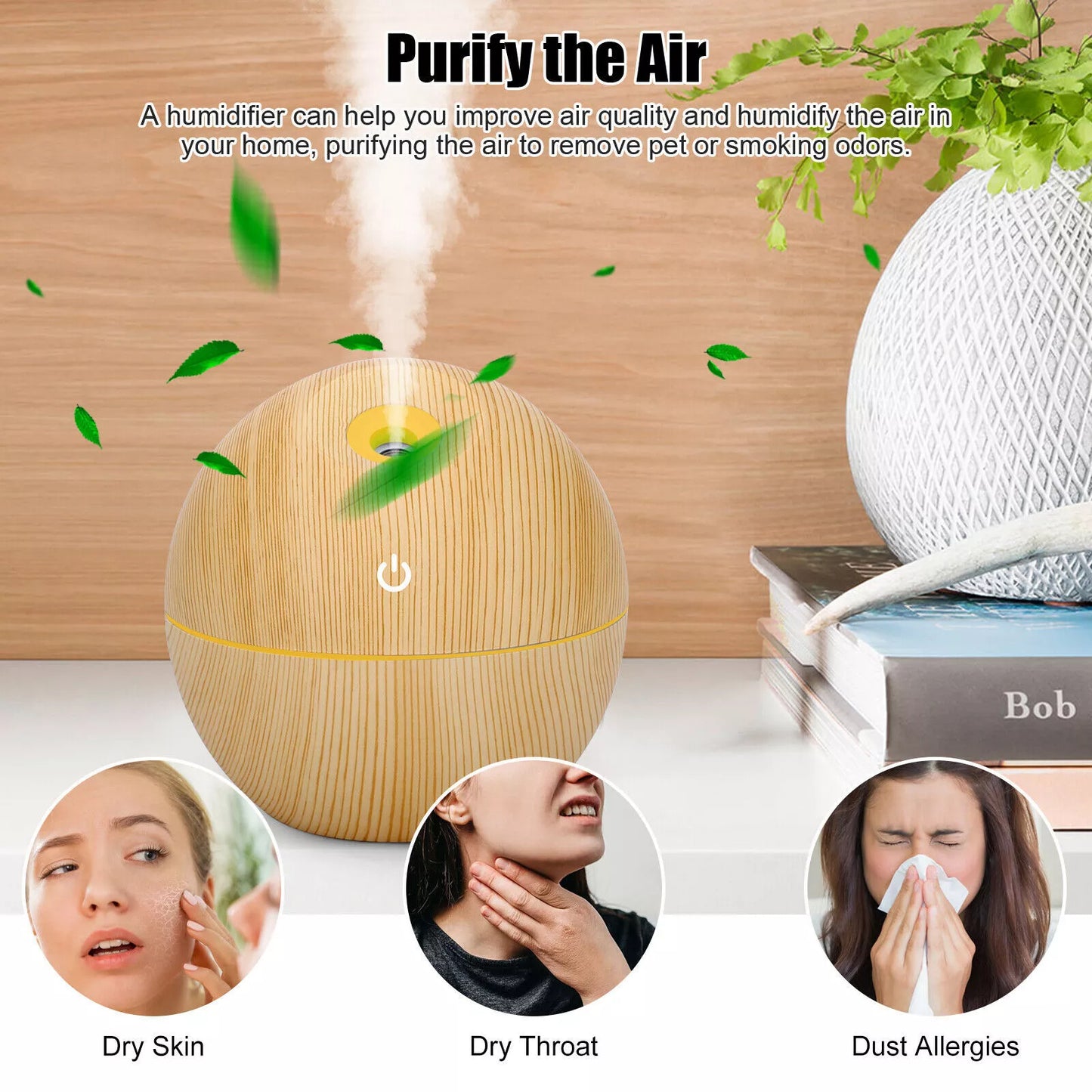 USB Aroma Humidifier Essential Oil Diffuser