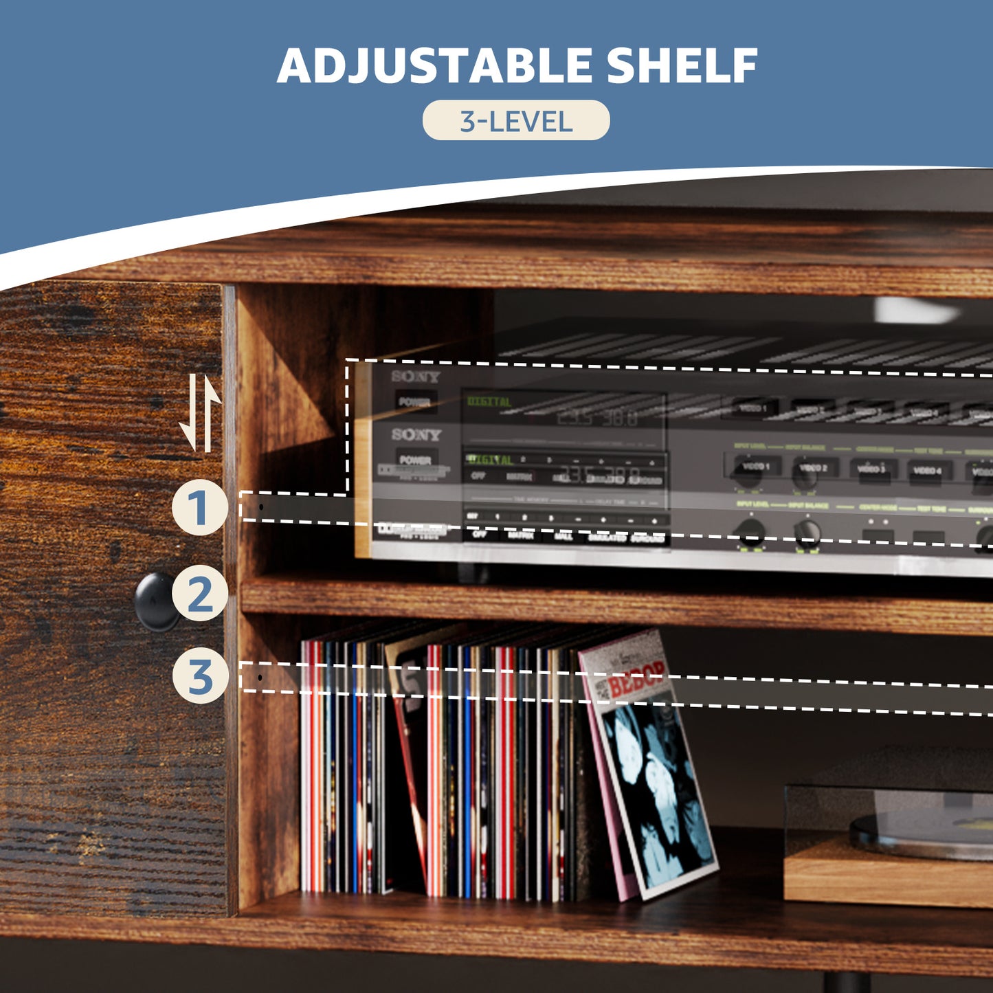 🪵 TV Cabinet with Storage – Modern Design, Smart Organization