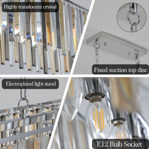 Modern Oval Crystal Chandelier Fixture