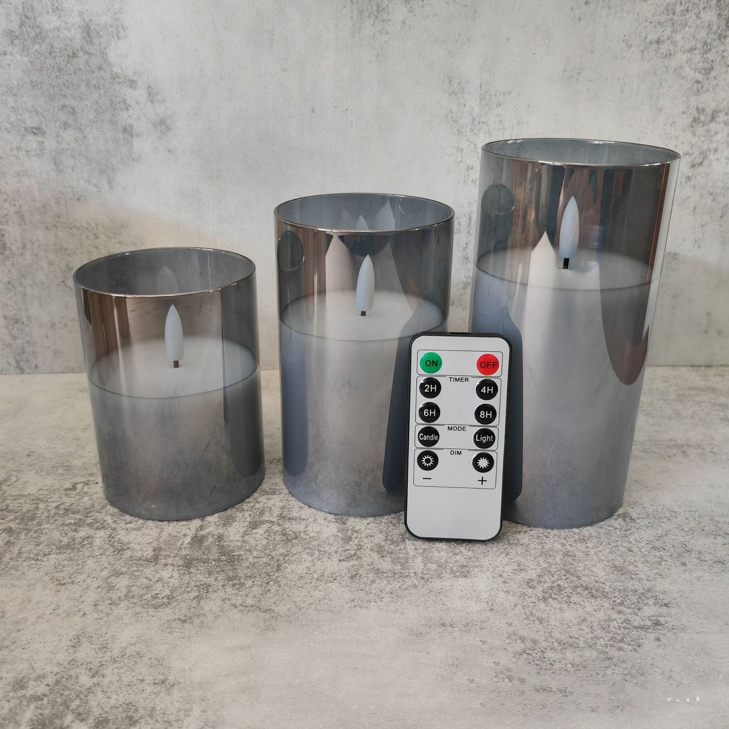 Glass LED Candle Lights Rechargeable