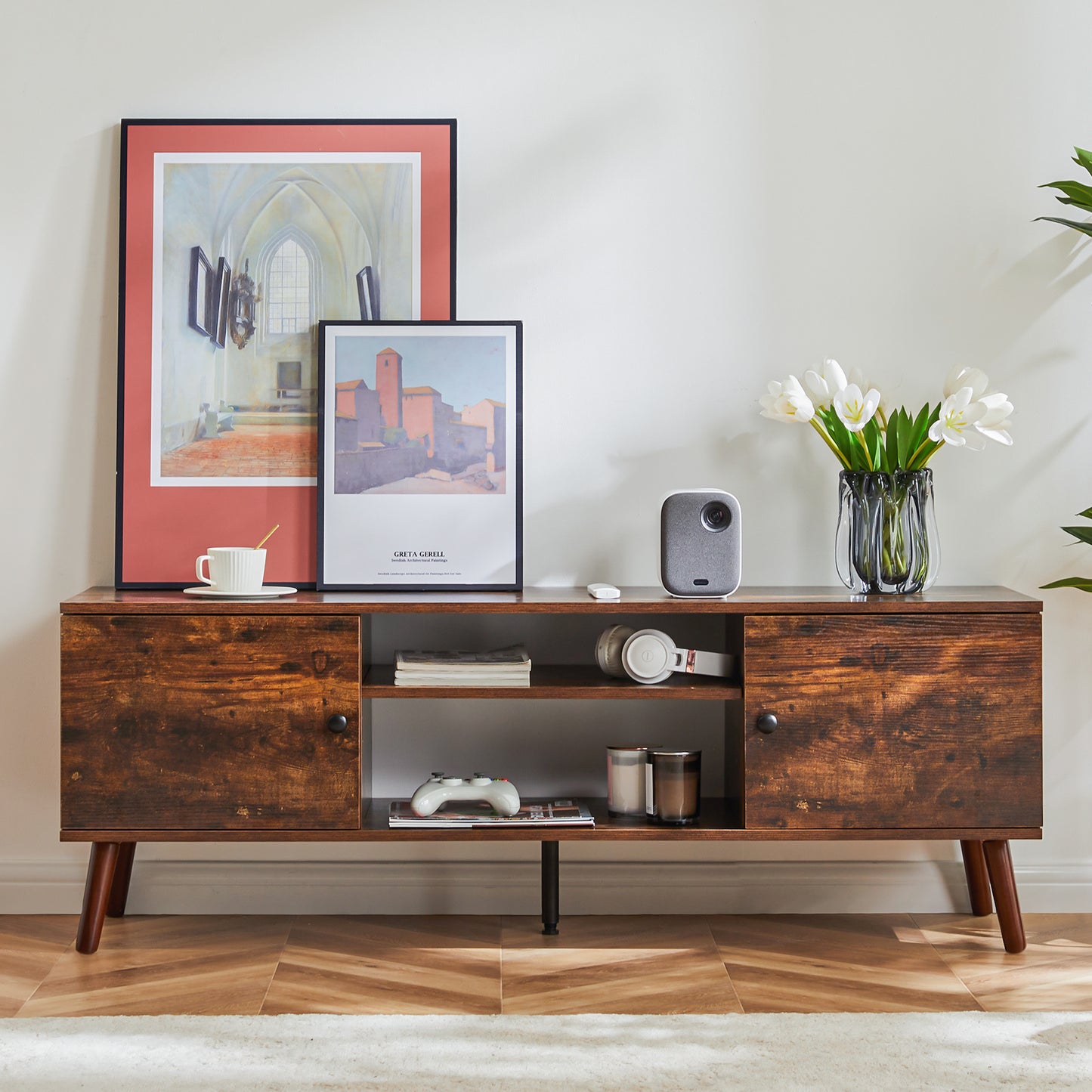 🪵 TV Cabinet with Storage – Modern Design, Smart Organization