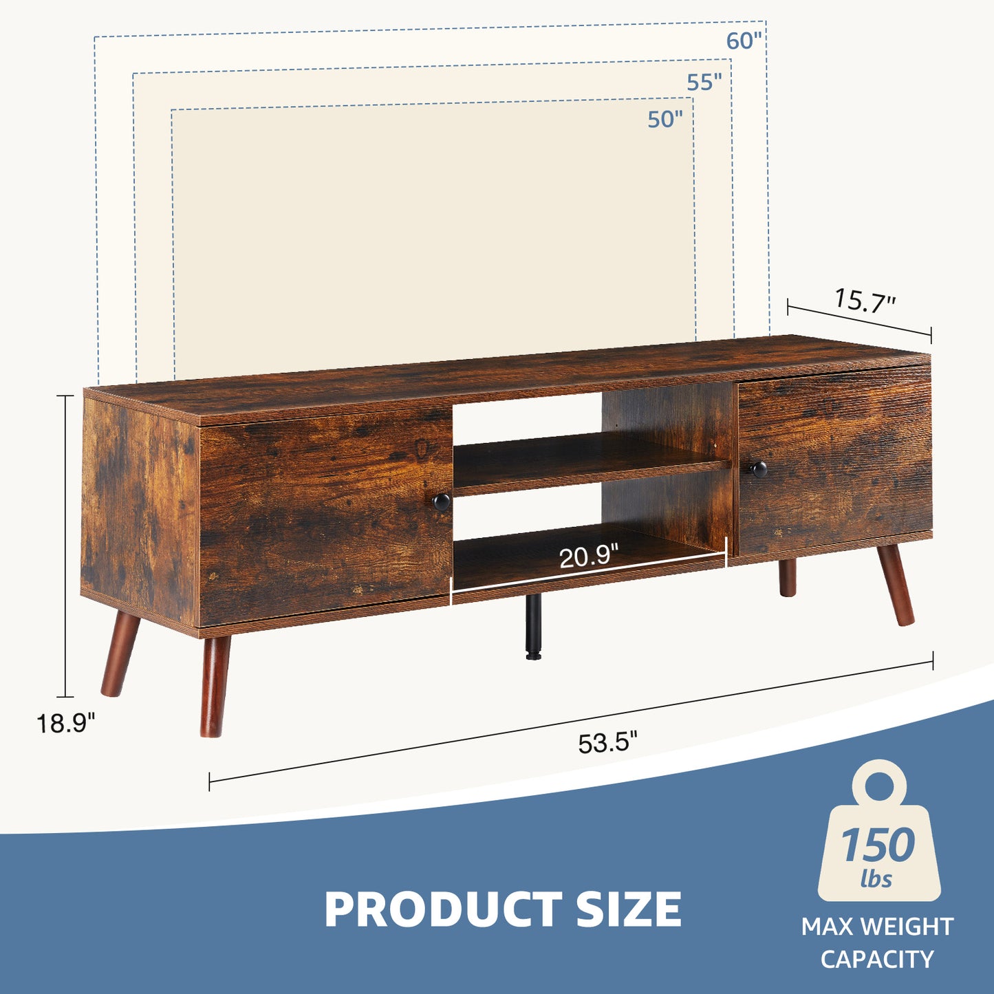 🪵 TV Cabinet with Storage – Modern Design, Smart Organization
