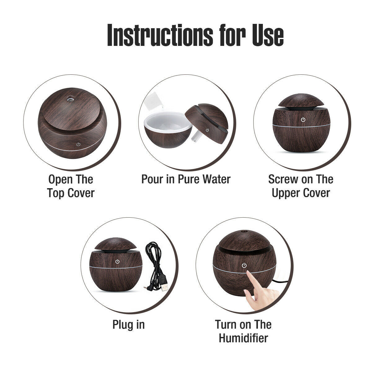 USB Aroma Humidifier Essential Oil Diffuser
