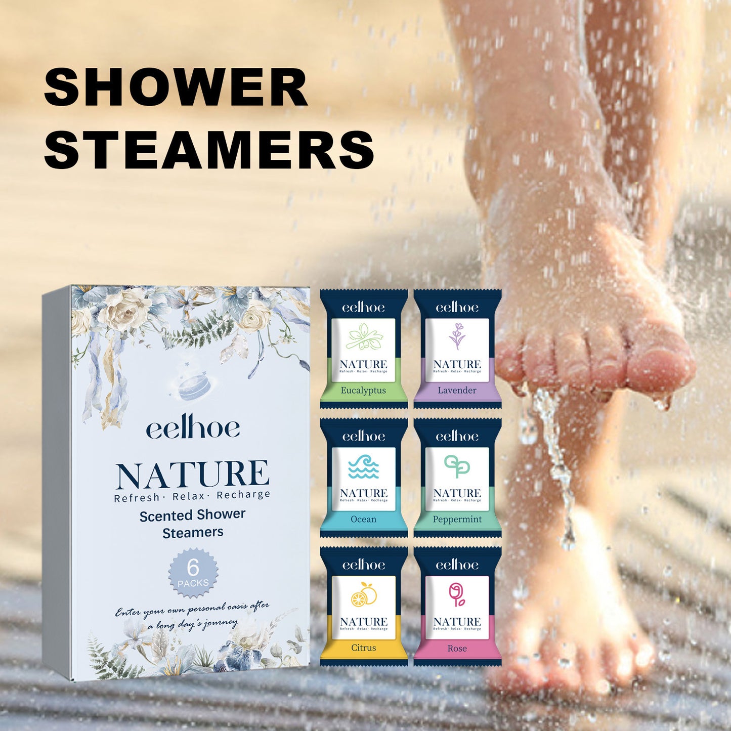 Portable Aromatherapy Shower Set – 6pcs Deep Cleaning & Relaxation SPA