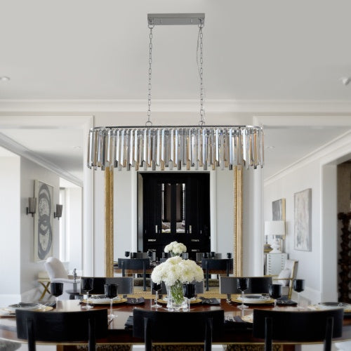 Modern Oval Crystal Chandelier Fixture