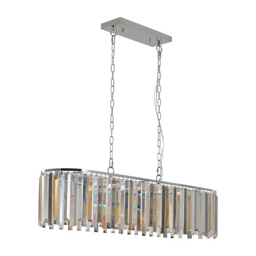 Modern Oval Crystal Chandelier Fixture