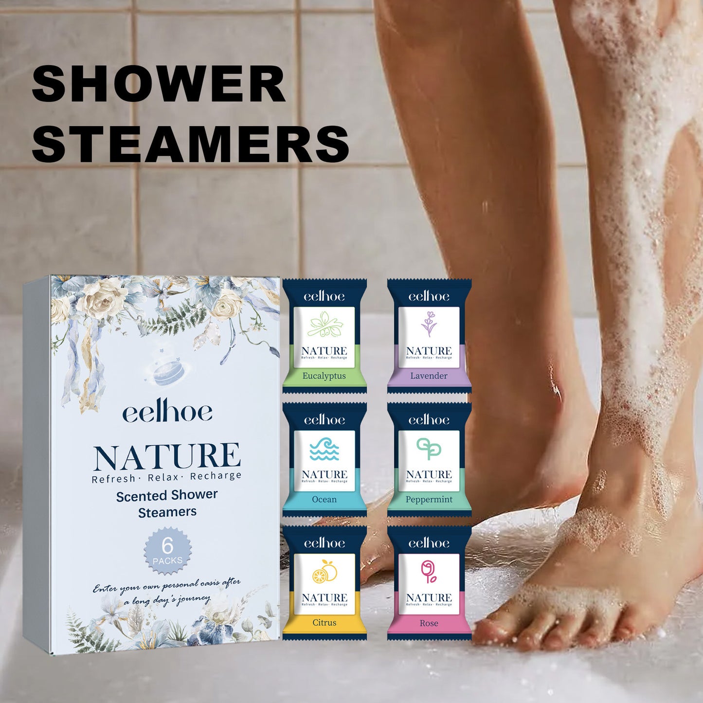 Portable Aromatherapy Shower Set – 6pcs Deep Cleaning & Relaxation SPA
