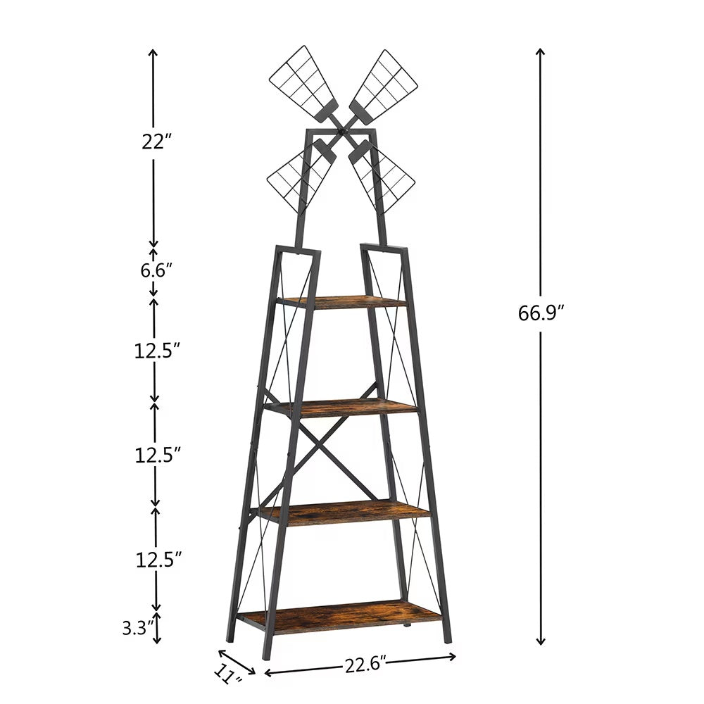 Metal Frame Bookshelf Organizer