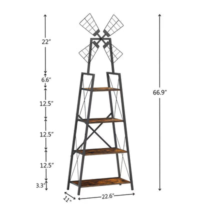 Metal Frame Bookshelf Organizer