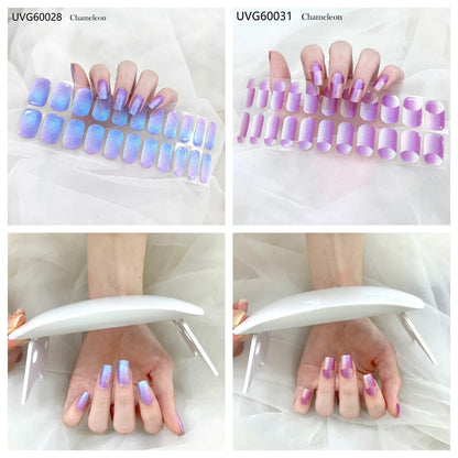 Blush Nail Stickers Uv Semi-baked Gel