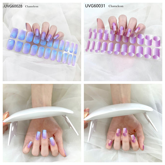 Blush Nail Stickers Uv Semi-baked Gel