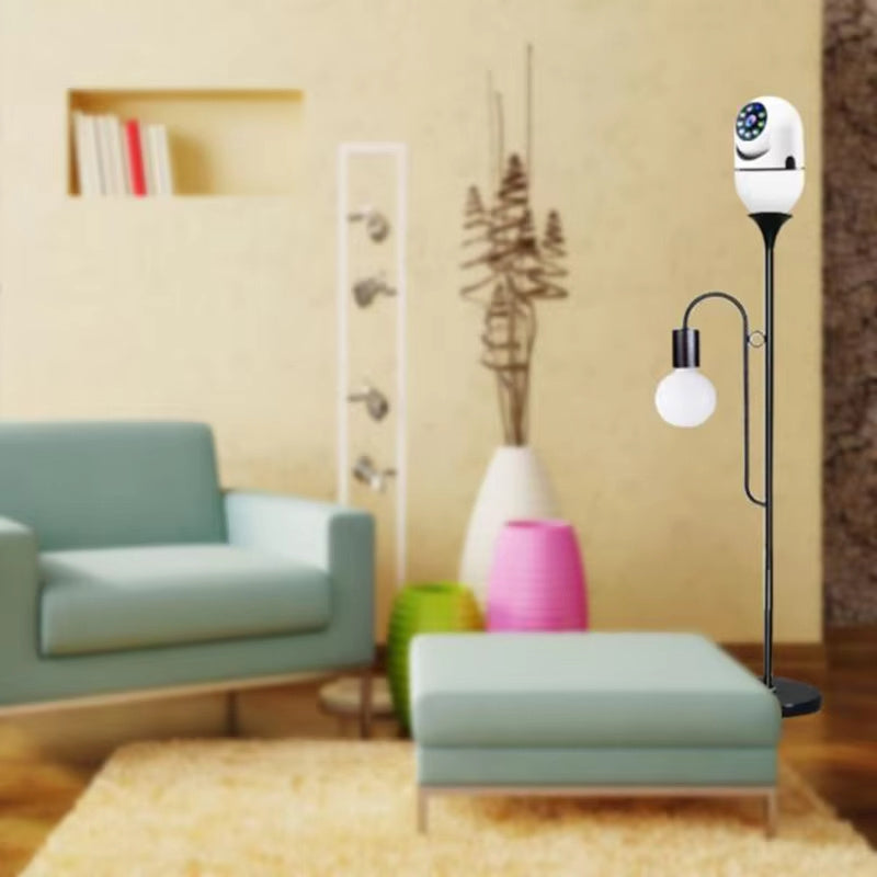 💡 Wi-Fi Light Bulb Camera – 360° Smart Home Security Made Simple