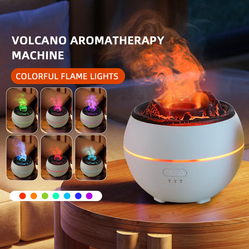 Flame Aroma Diffuser – LED Firelight Ultrasonic Humidifier for Relaxation & Home Wellness - HavenNest