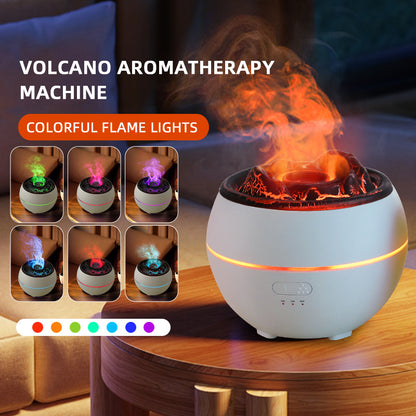 Flame Aroma Diffuser – LED Firelight Ultrasonic Humidifier for Relaxation & Home Wellness - HavenNest