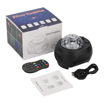 LED Star Ocean Wave Projector Night Light Galaxy With Music Bluetooth Speaker