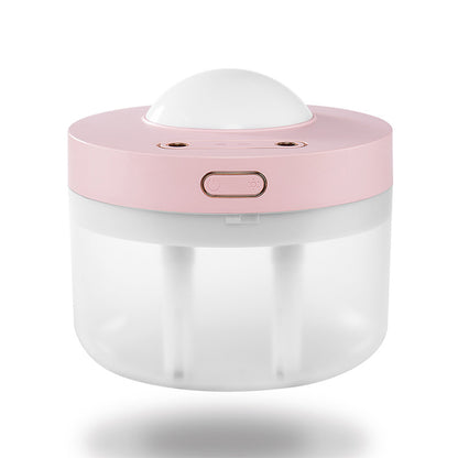 CalmGlow™ Projection Humidifier — Dual-Spray + Rotating Night Light - HavenNest