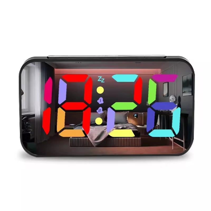 ⏰ LED Mirror Clock for Home & Office – Modern Design, Smart Functionality