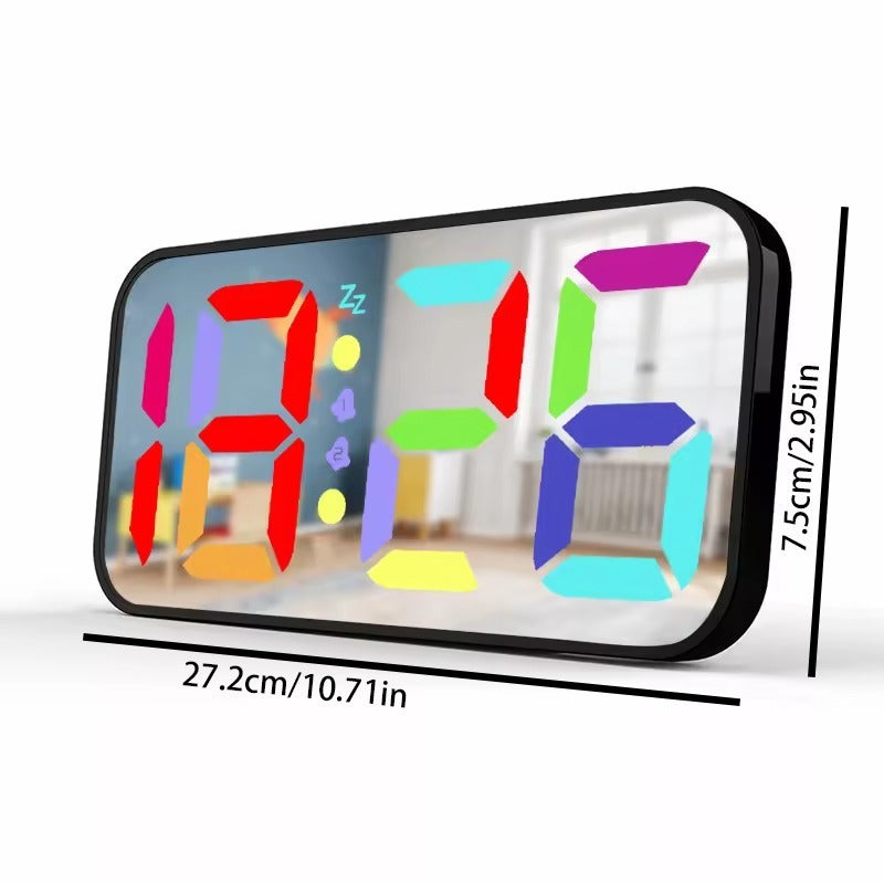 ⏰ LED Mirror Clock for Home & Office – Modern Design, Smart Functionality