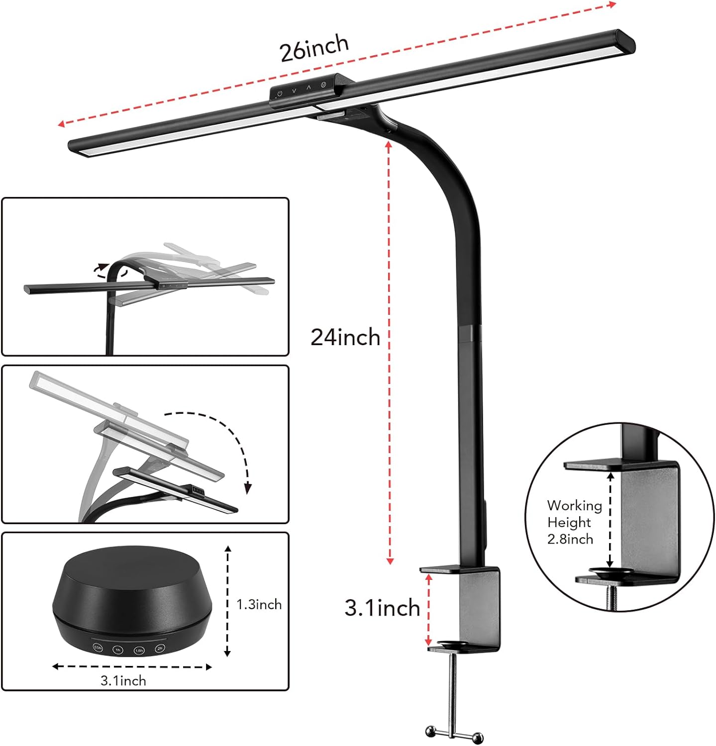 LED Clip Desk Lamp