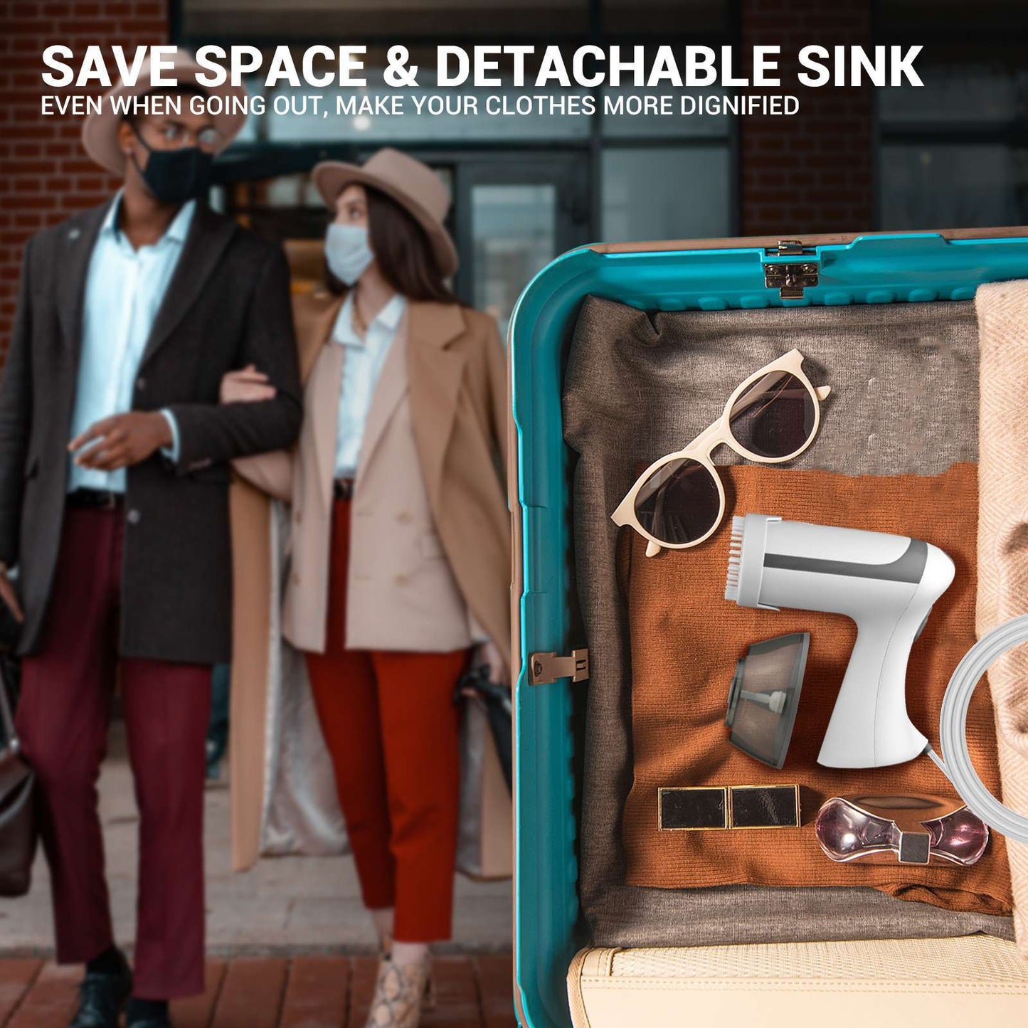 Compact Clothes Steamer for Travel/Home