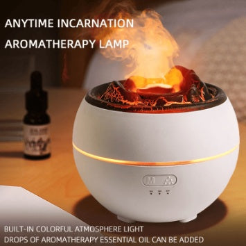 Flame Aroma Diffuser – LED Firelight Ultrasonic Humidifier for Relaxation & Home Wellness - HavenNest