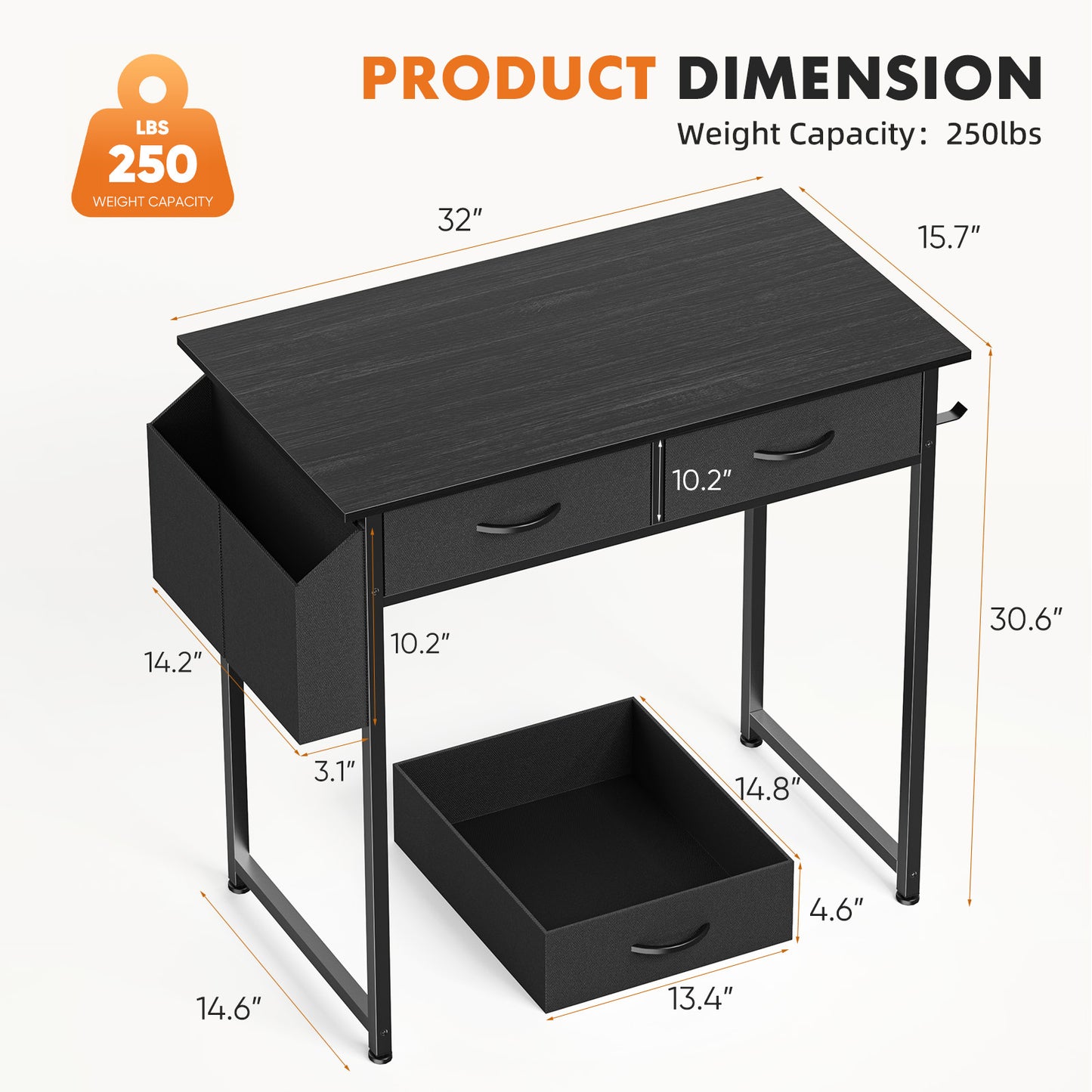 🖥️ Small Home Office Computer Desk – Modern, Sturdy & Space-Saving