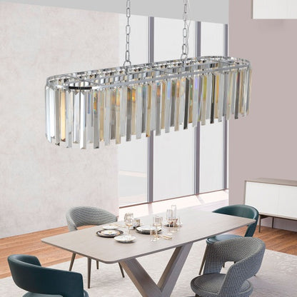 Modern Oval Crystal Chandelier Fixture