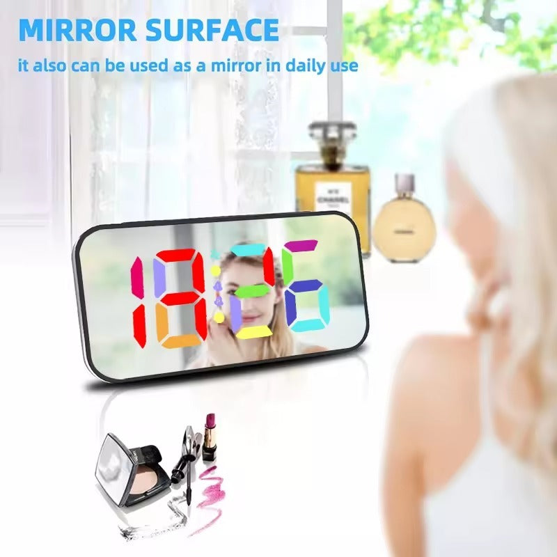⏰ LED Mirror Clock for Home & Office – Modern Design, Smart Functionality