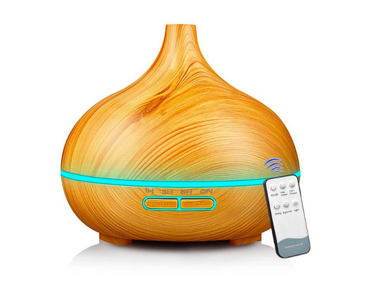 Full Wood Grain Remote Control Aromatherapy Lamp