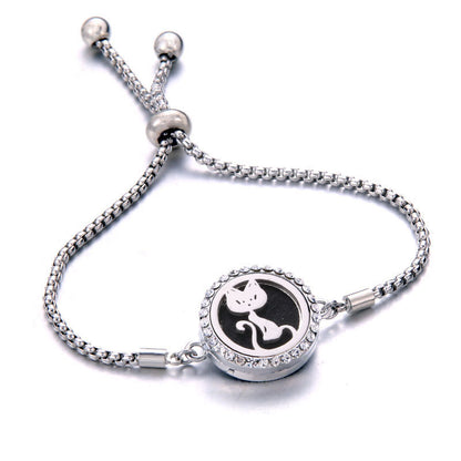 Titanium Steel Aromatherapy Essential Oil Bracelet