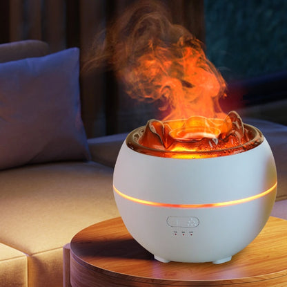 Flame Aroma Diffuser – LED Firelight Ultrasonic Humidifier for Relaxation & Home Wellness - HavenNest