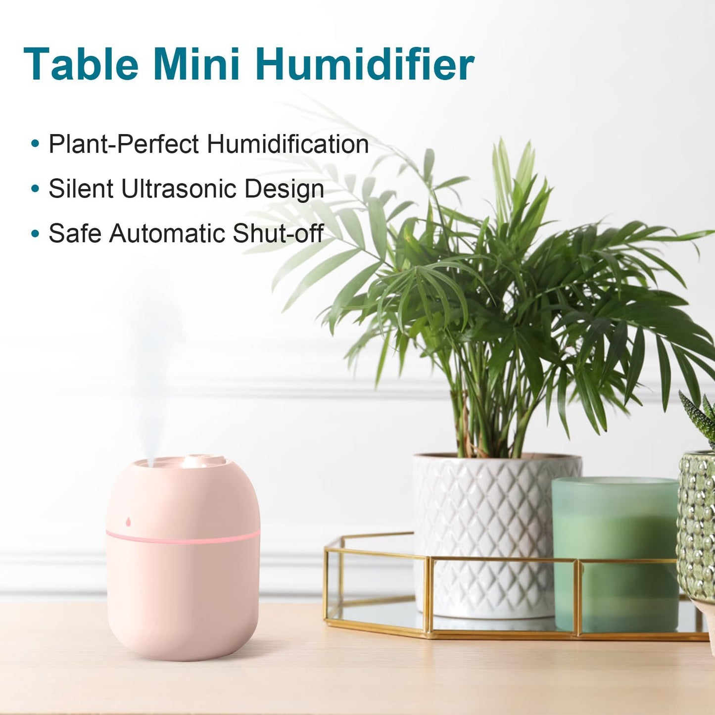💧 Portable USB Cool Mist Humidifier – Compact Hydration for Every Space