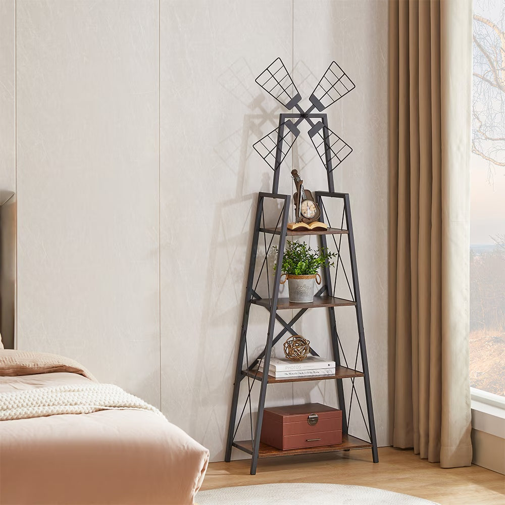 Metal Frame Bookshelf Organizer