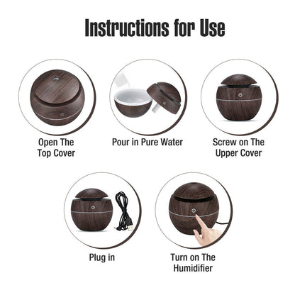 USB Aroma Humidifier Essential Oil Diffuser