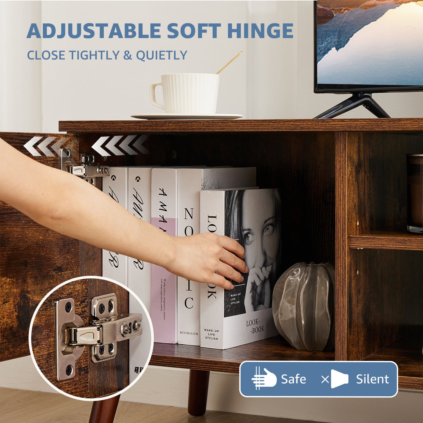 🪵 TV Cabinet with Storage – Modern Design, Smart Organization