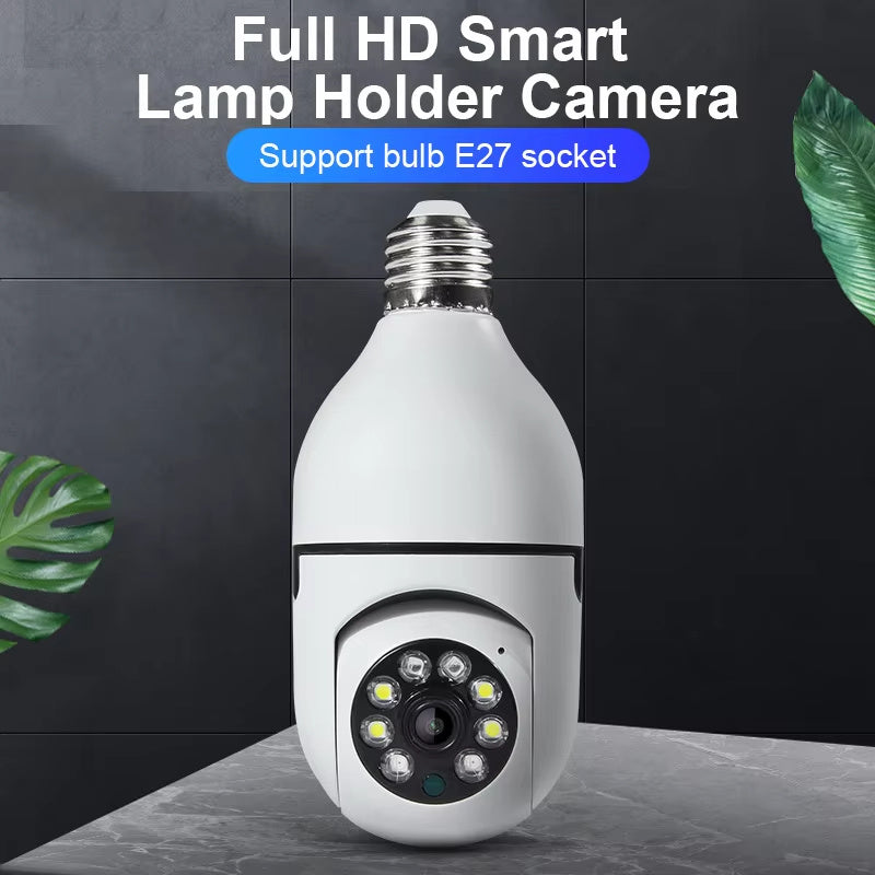 💡 Wi-Fi Light Bulb Camera – 360° Smart Home Security Made Simple
