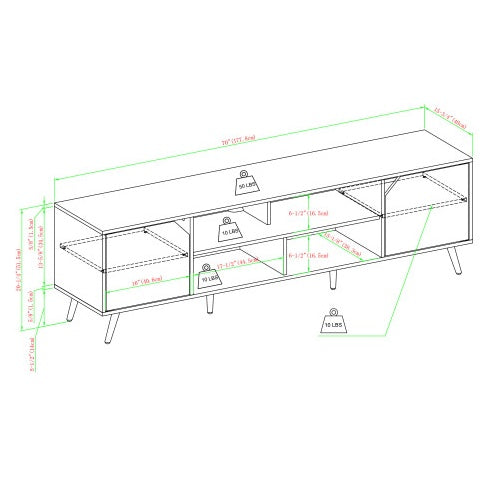 2-Door Minimalist TV Stand