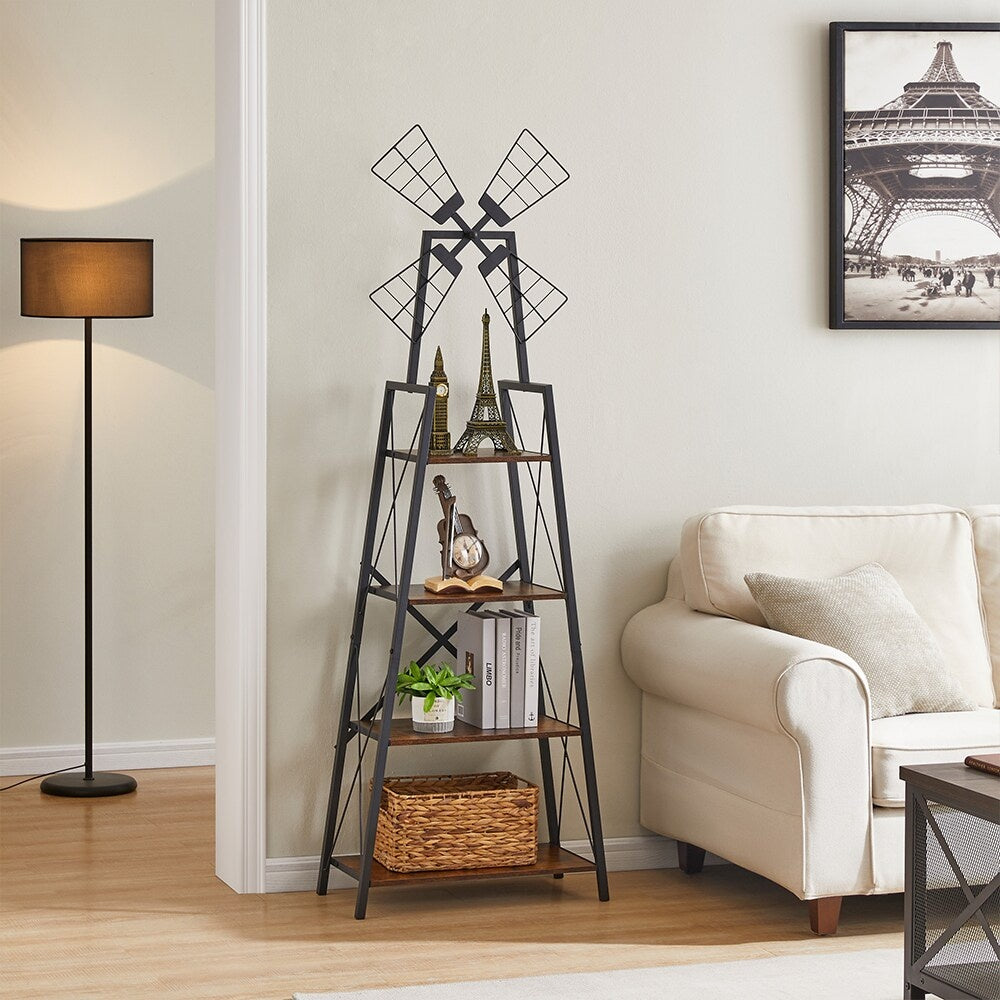 Metal Frame Bookshelf Organizer