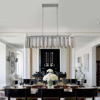 Modern Oval Crystal Chandelier Fixture