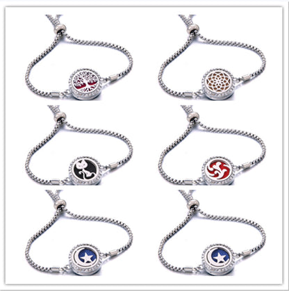 Titanium Steel Aromatherapy Essential Oil Bracelet