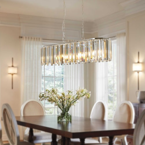 Modern Oval Crystal Chandelier Fixture