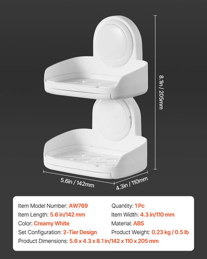 Double Layer Suction Soap Dish