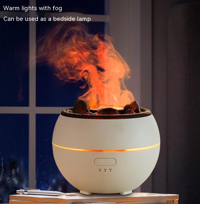 Flame Aroma Diffuser – LED Firelight Ultrasonic Humidifier for Relaxation & Home Wellness - HavenNest